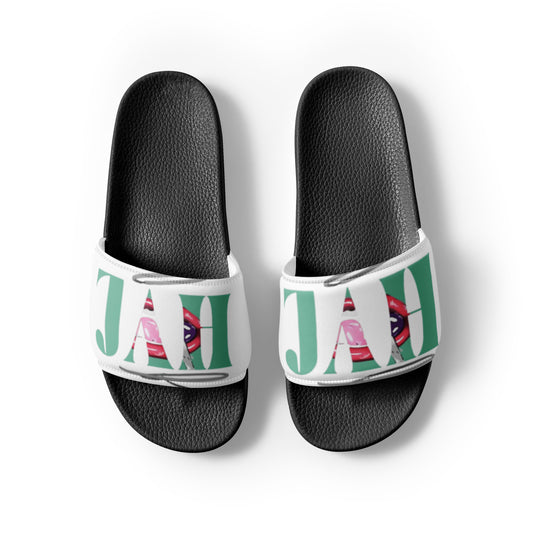 Green JAH Men Slides